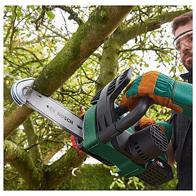 Bosch Cordless Chainsaw UniversalChain 18 (battery 2.5 Ah, charger, SDS system, blade length: 200 mm, 18 Volt System, in carton packaging)