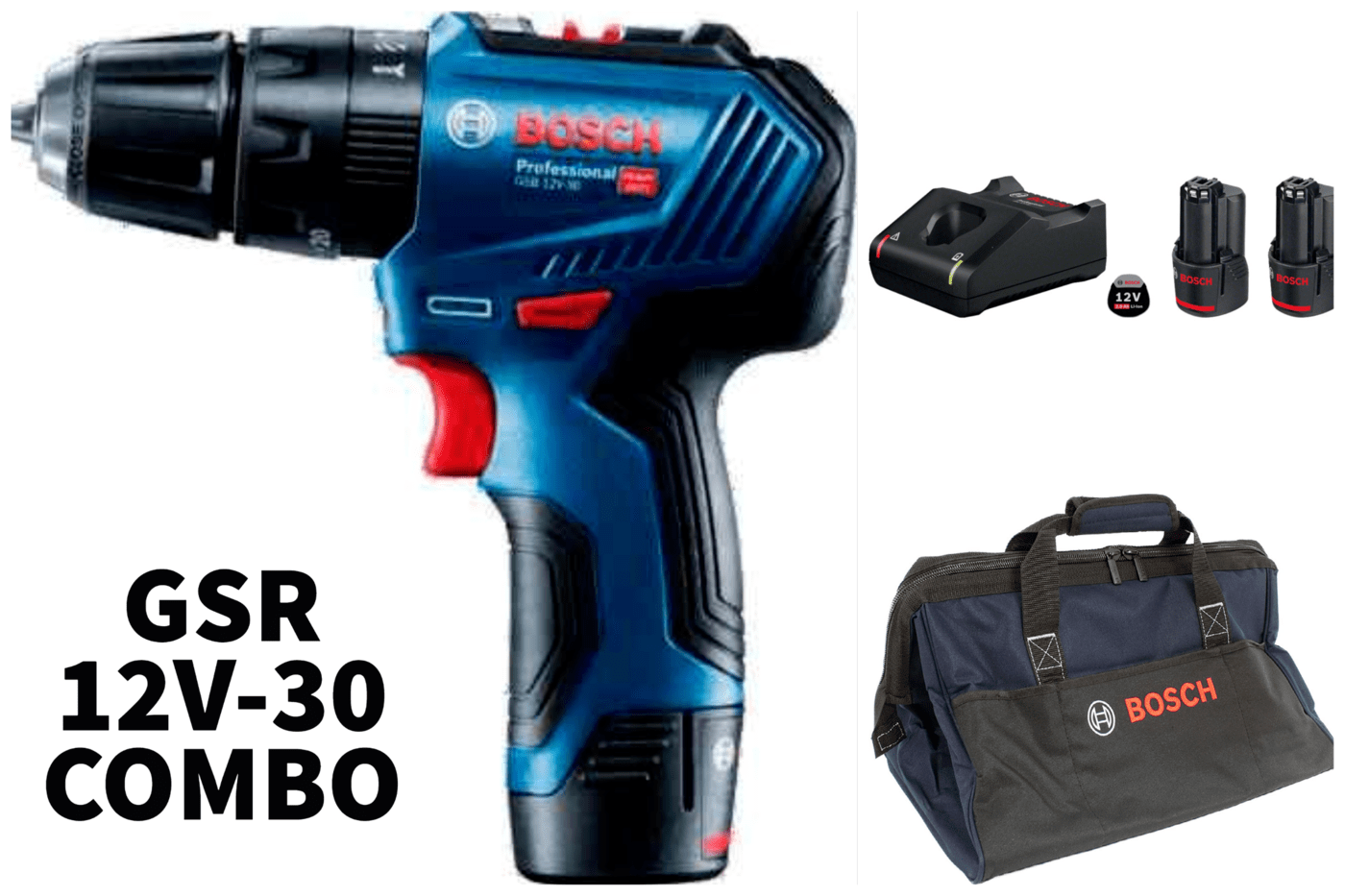 GSB 12V-30 COMBO WITH BOSCH TOOL BAG FREE