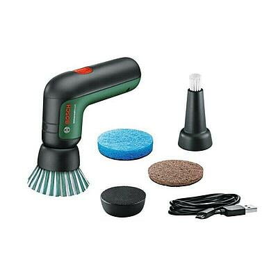 Bosch Home and Garden Electric Cleaning Brush UniversalBrush 3.6 V integrated battery, 1 Micro USB cable and 4 cleaning attachments included, in carton packaging